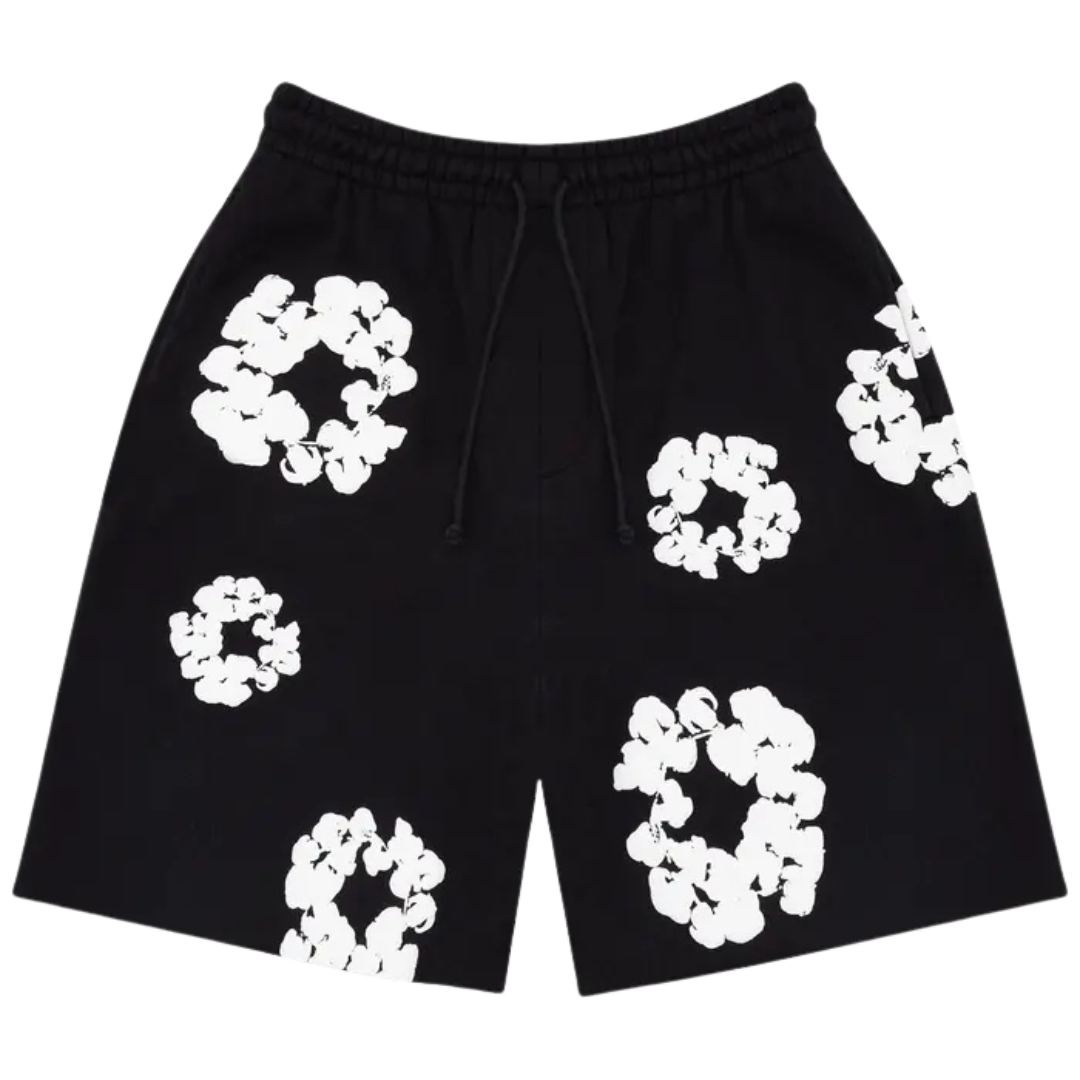 Pantaloni Scurți Denim Tears The Cotton Wreath Negru
