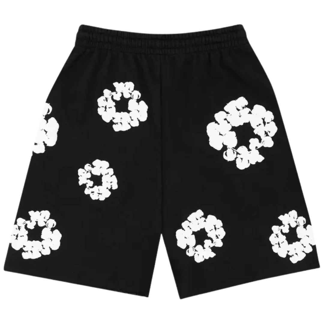 Pantaloni Scurți Denim Tears The Cotton Wreath Negru