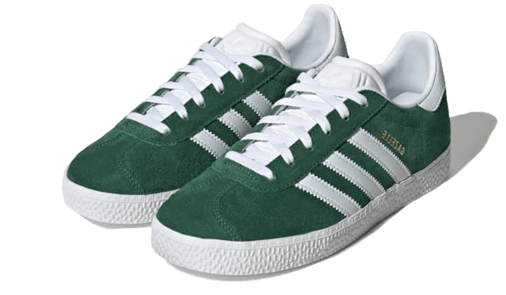 Gazelle Junior Dark Green White (HP2881) - 36 2/3 EU - 4.5 US - White | SOSUKICKS