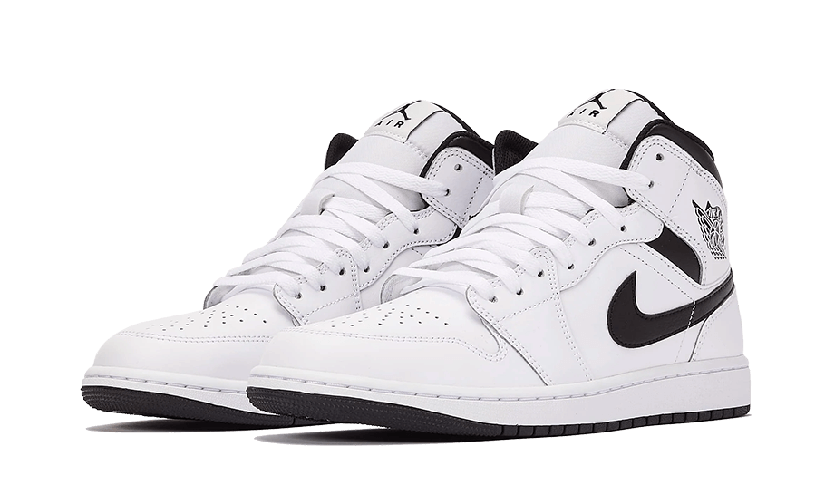 Air Jordan 1 Mid White Black (DQ8423-132) - 36 EU - 4Y US - Black | SOSUKICKS