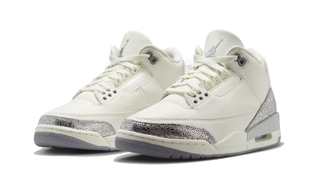 Air Jordan 3 Retro Sail Cement Grey (CK9246-100) - 36 EU - 4Y US - Gray | SOSUKICKS