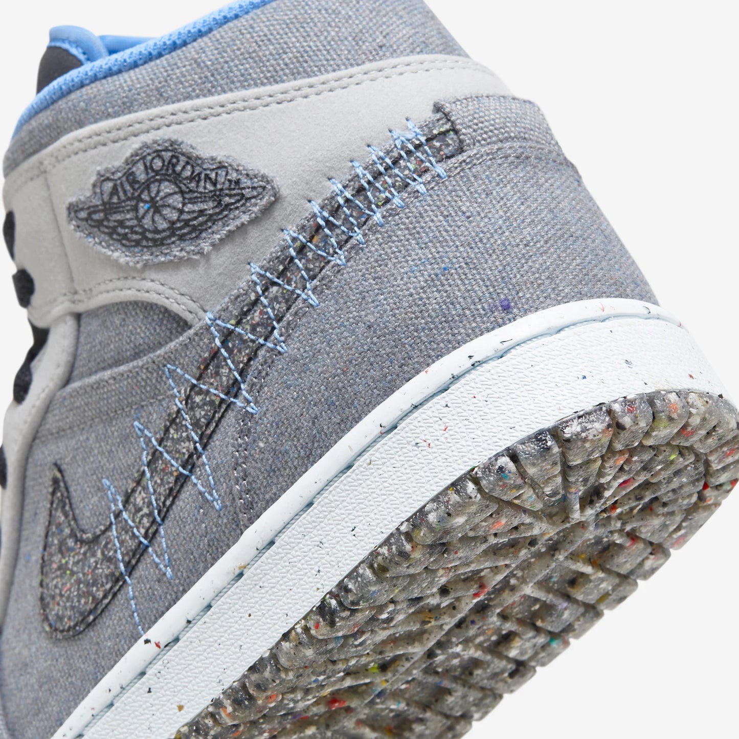 Jordan 1 Mid Crater Grey University Blue