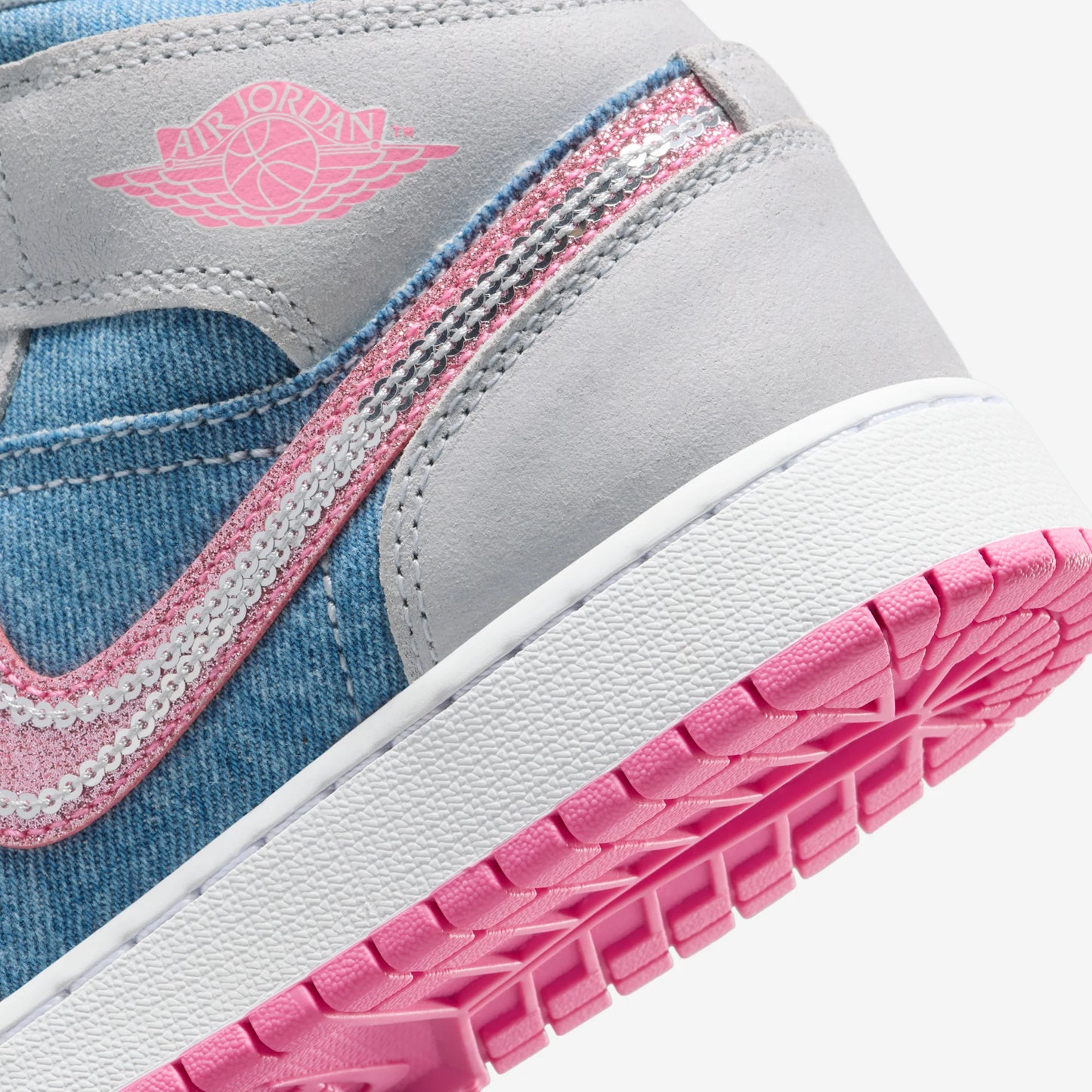 Jordan 1 Mid Denim Sequin (GS)