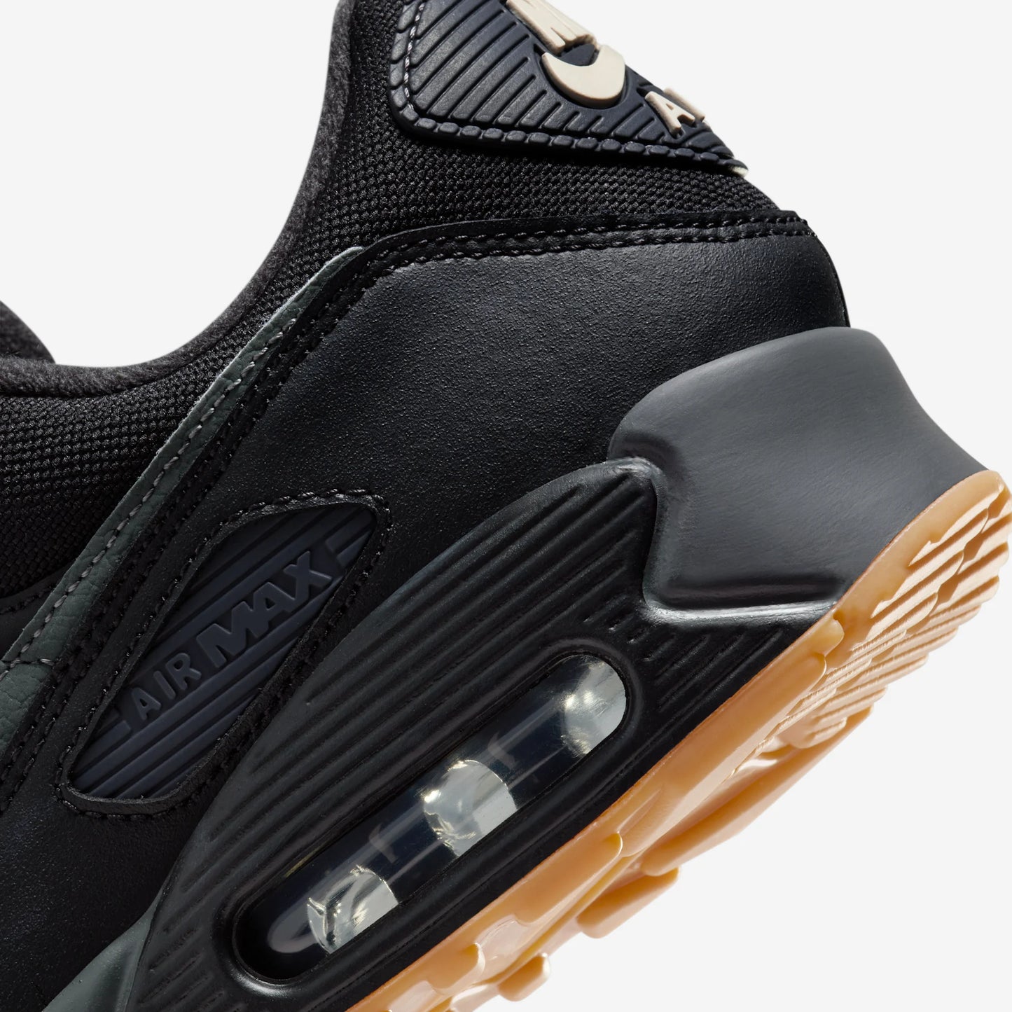 Nike Air Max 90 Black Smoke Grey Gum Reflective
