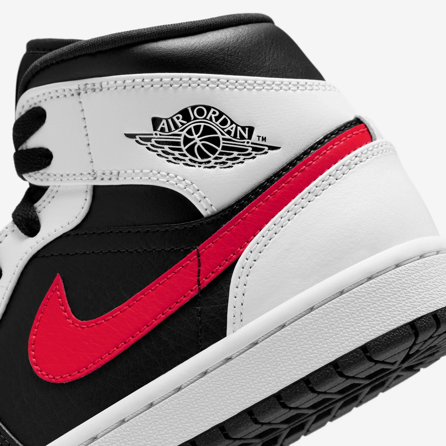Jordan 1 Mid Black Chile Red White