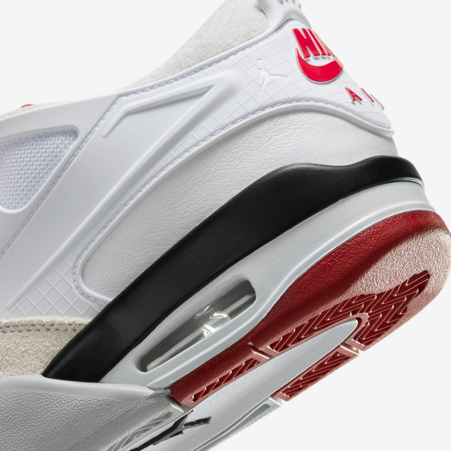 Jordan 4 RM White Black Neutral Grey Varsity Red (GS)