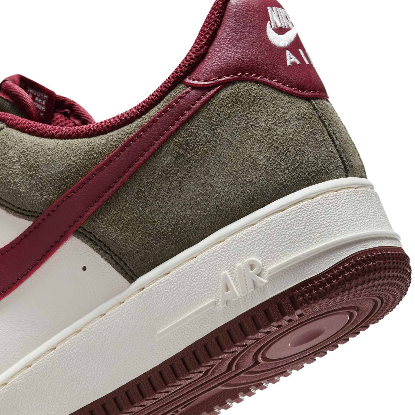 Nike Air Force 1 Low '07 LV8 Cargo Khaki Pale Ivory Dark Team Red