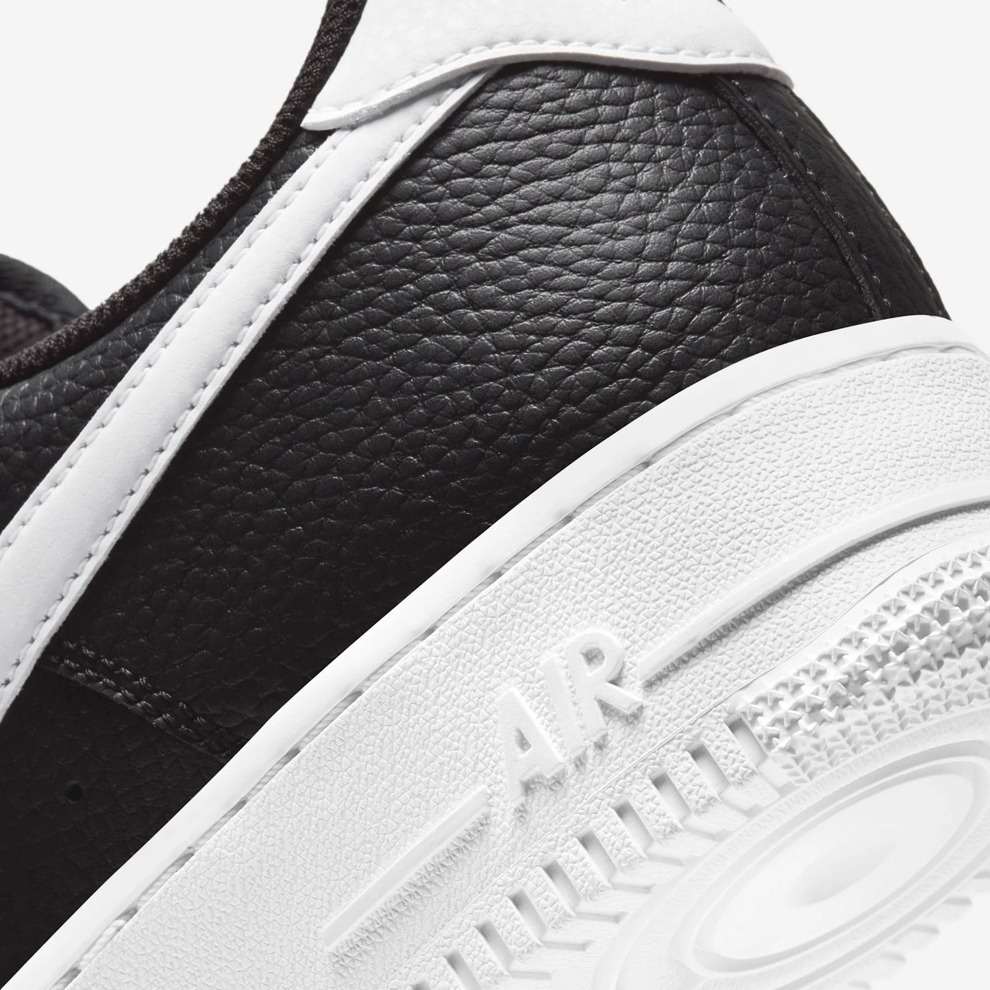 Nike Air Force 1 Low '07 Black White Pebbled Leather