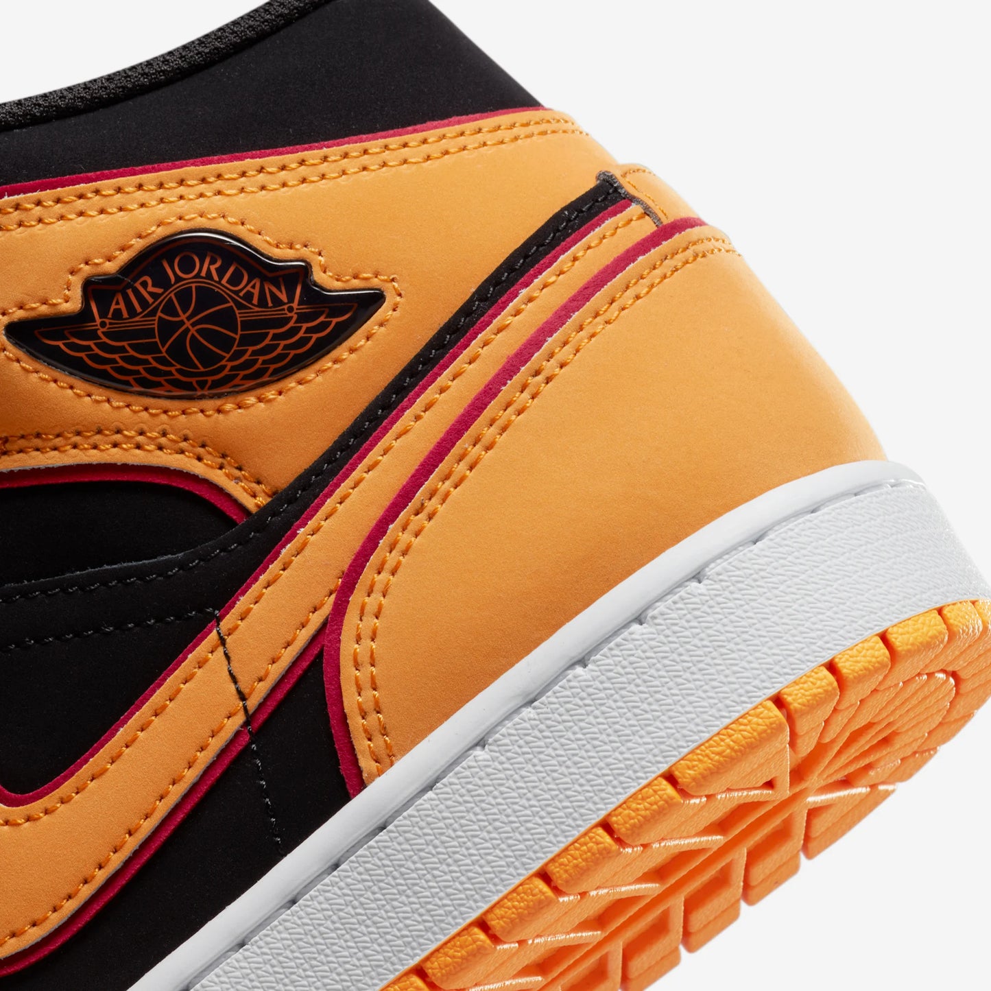 Jordan 1 Mid Fat Tongue Black Orange