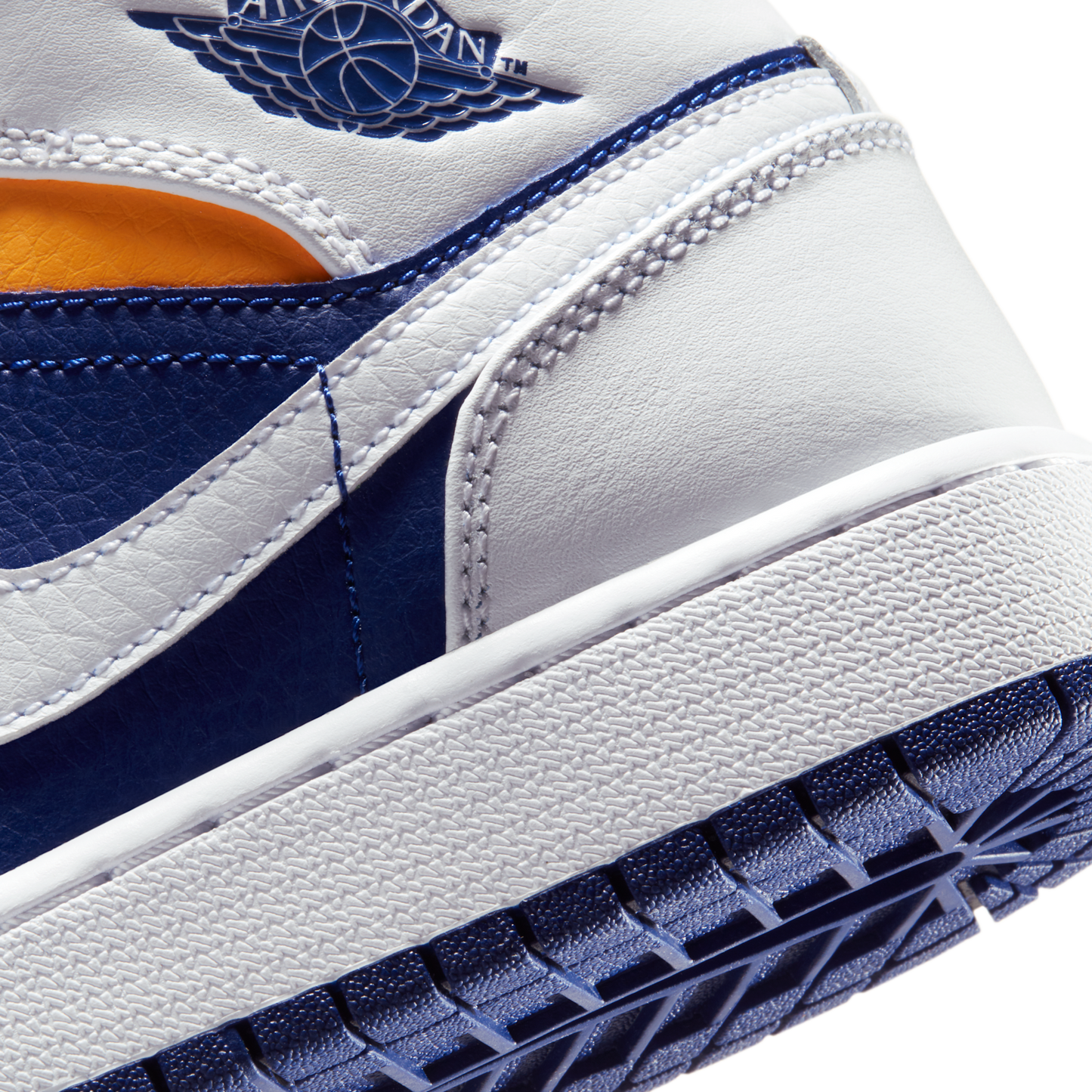 Jordan 1 Mid White Laser Orange Deep Royal Blue (GS)