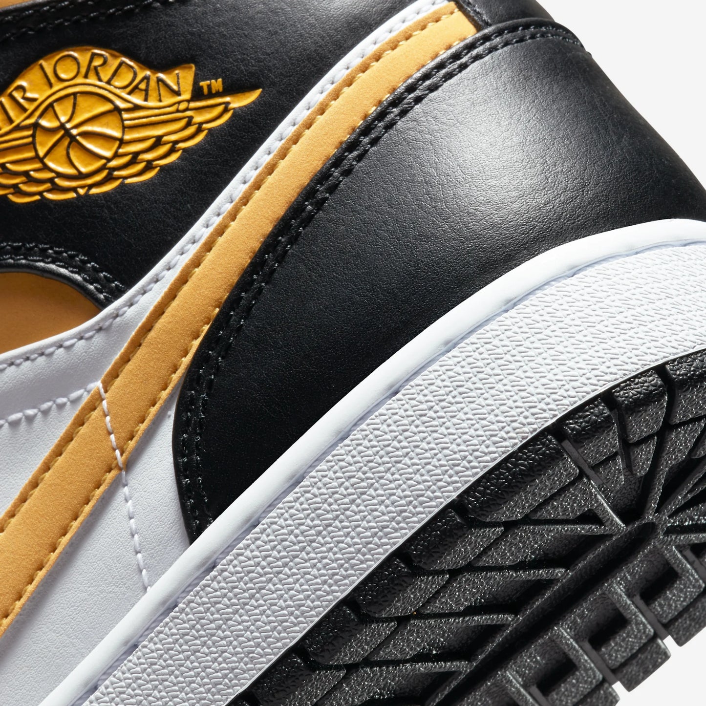 Jordan 1 Mid White Pollen Black