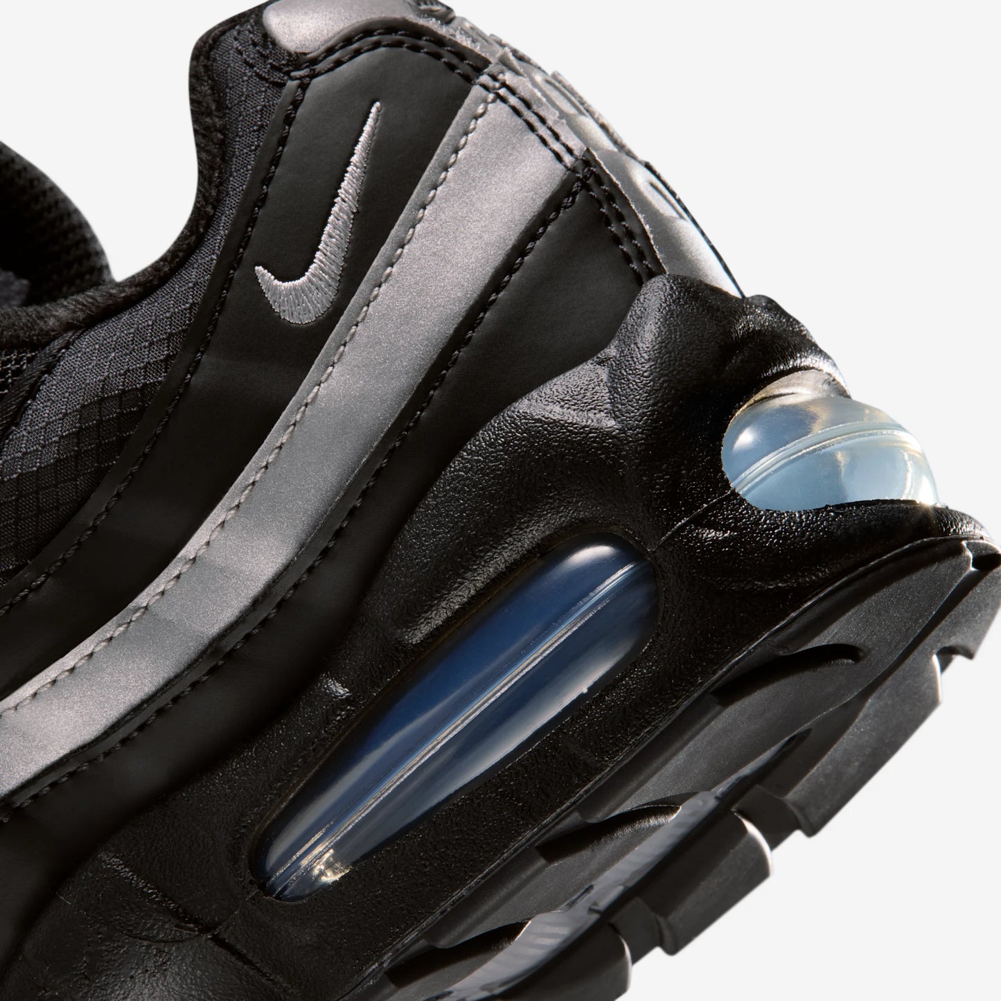 Nike Air Max 95 Black White Metallic Silver (GS)