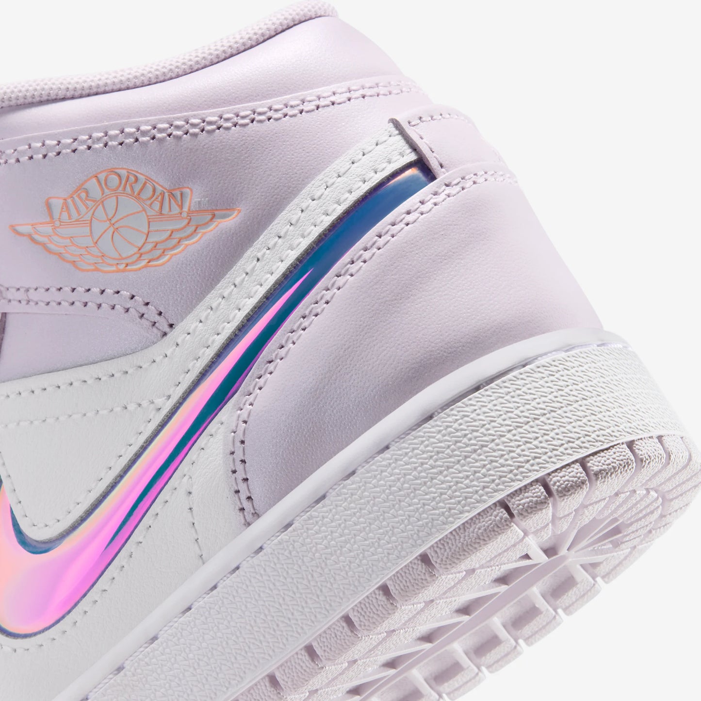 Jordan 1 Mid SE Barely Grape Iridescent Swoosh (GS)
