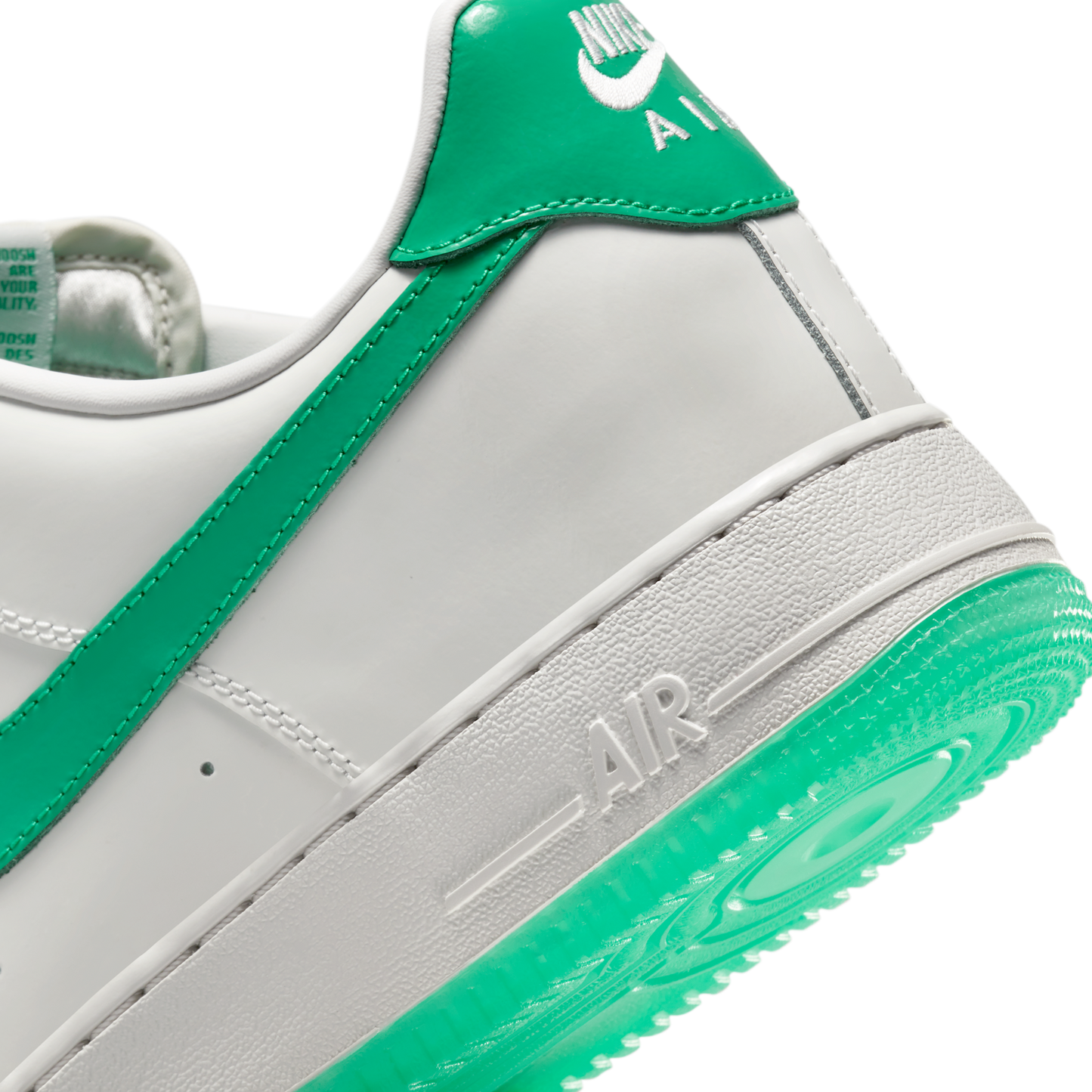Nike Air Force 1 Low '07 Patent Platinum Tint Stadium Green