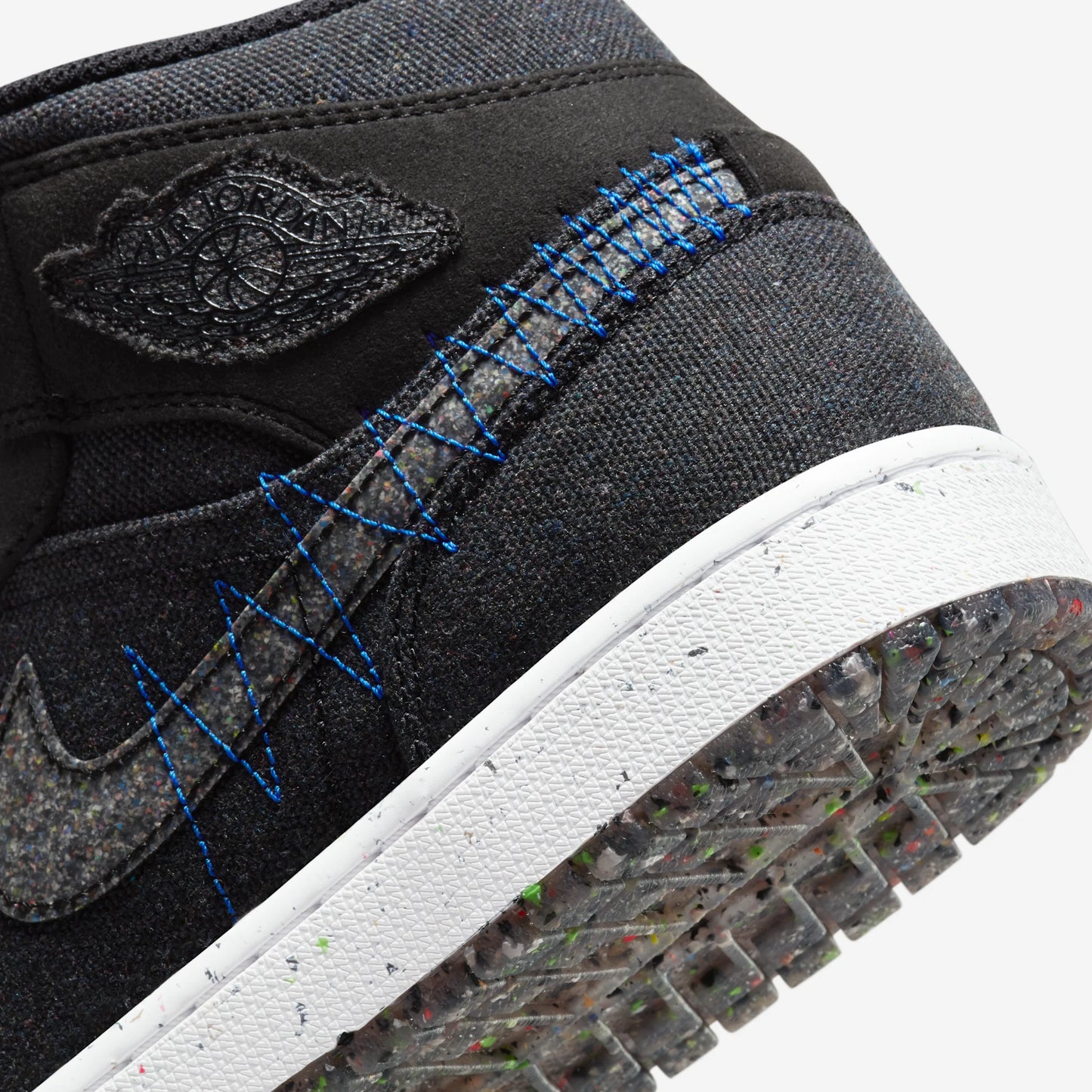Jordan 1 Mid Crater Black