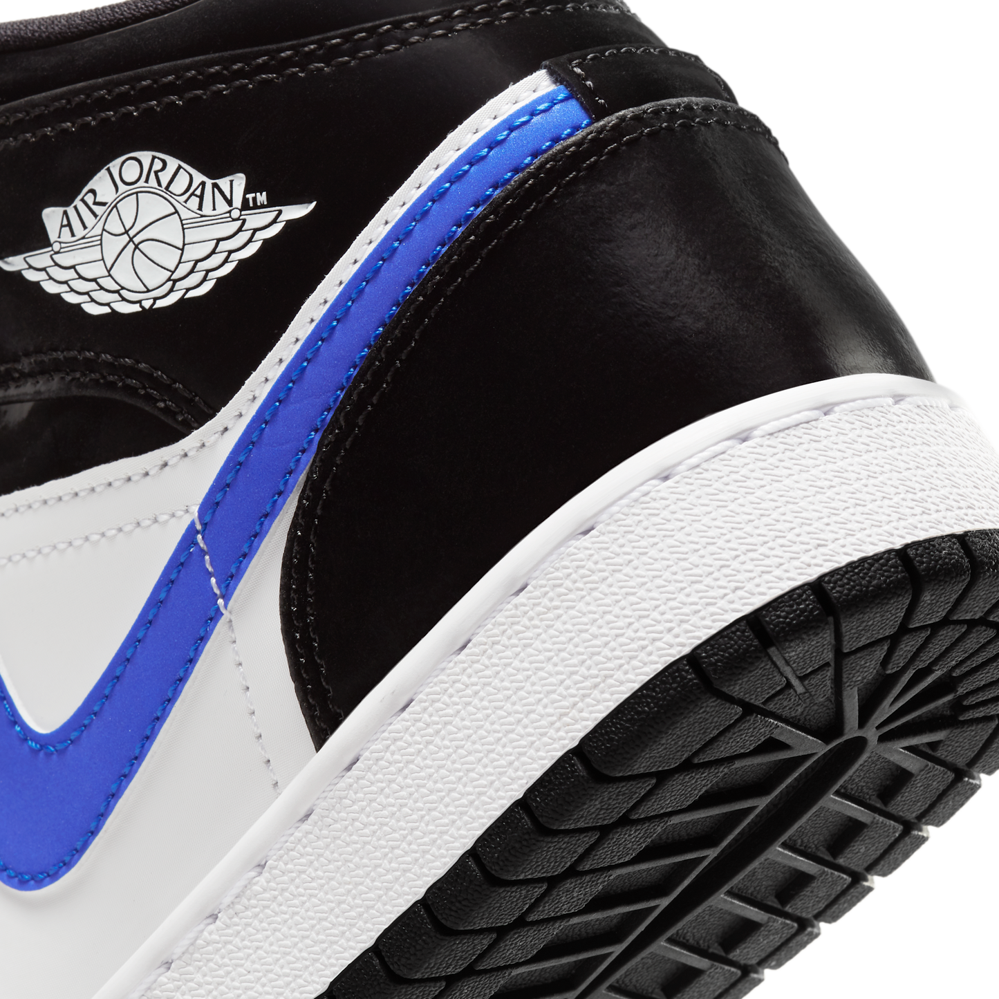 Jordan 1 Mid Black Racer Blue White (GS)