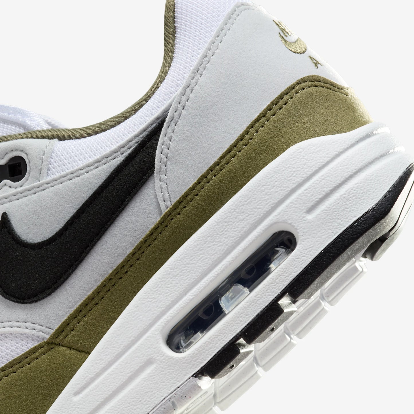 Nike Air Max 1 White Black Medium Olive