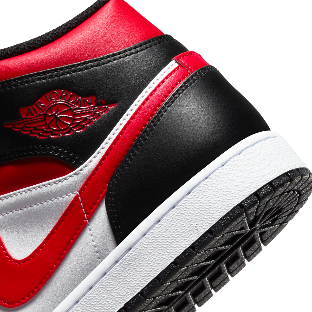 Jordan 1 Mid White Black Red (2022)