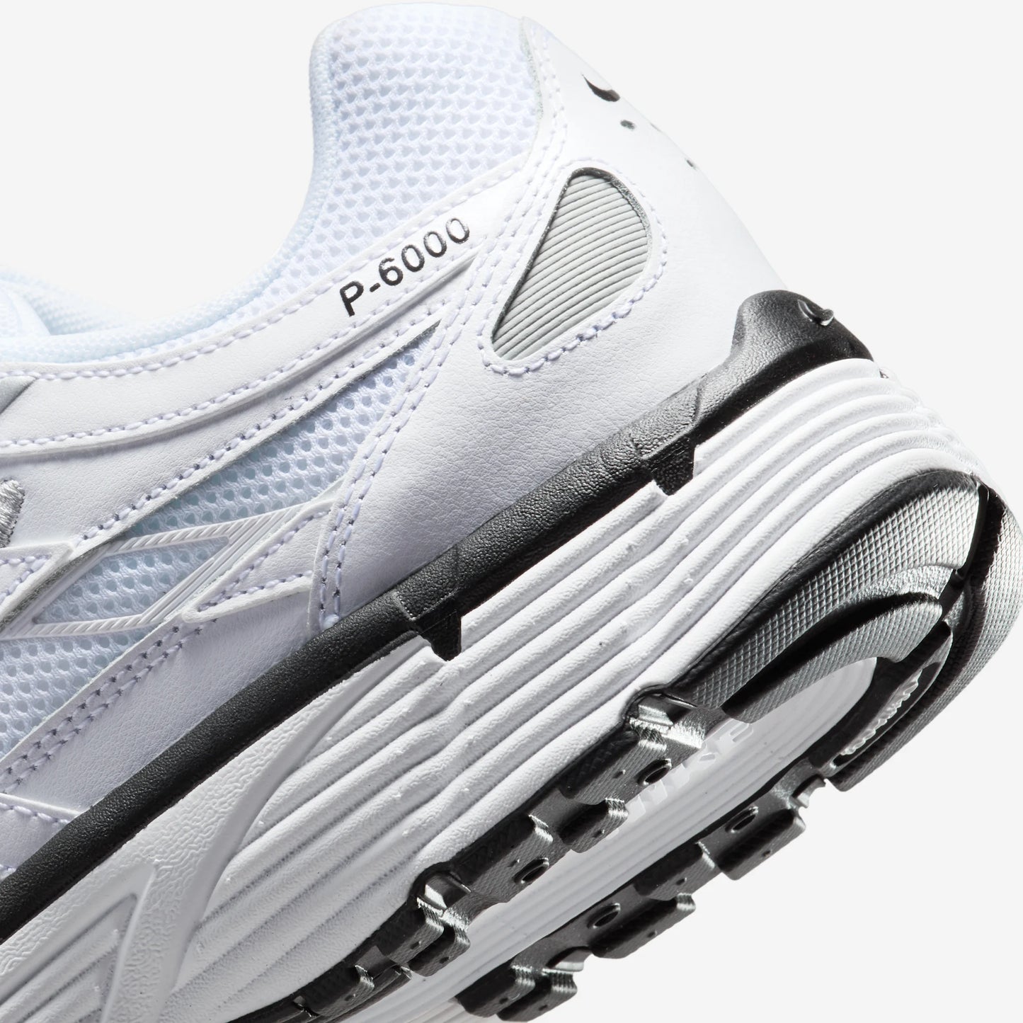Nike P-6000 White Metallic Silver Black