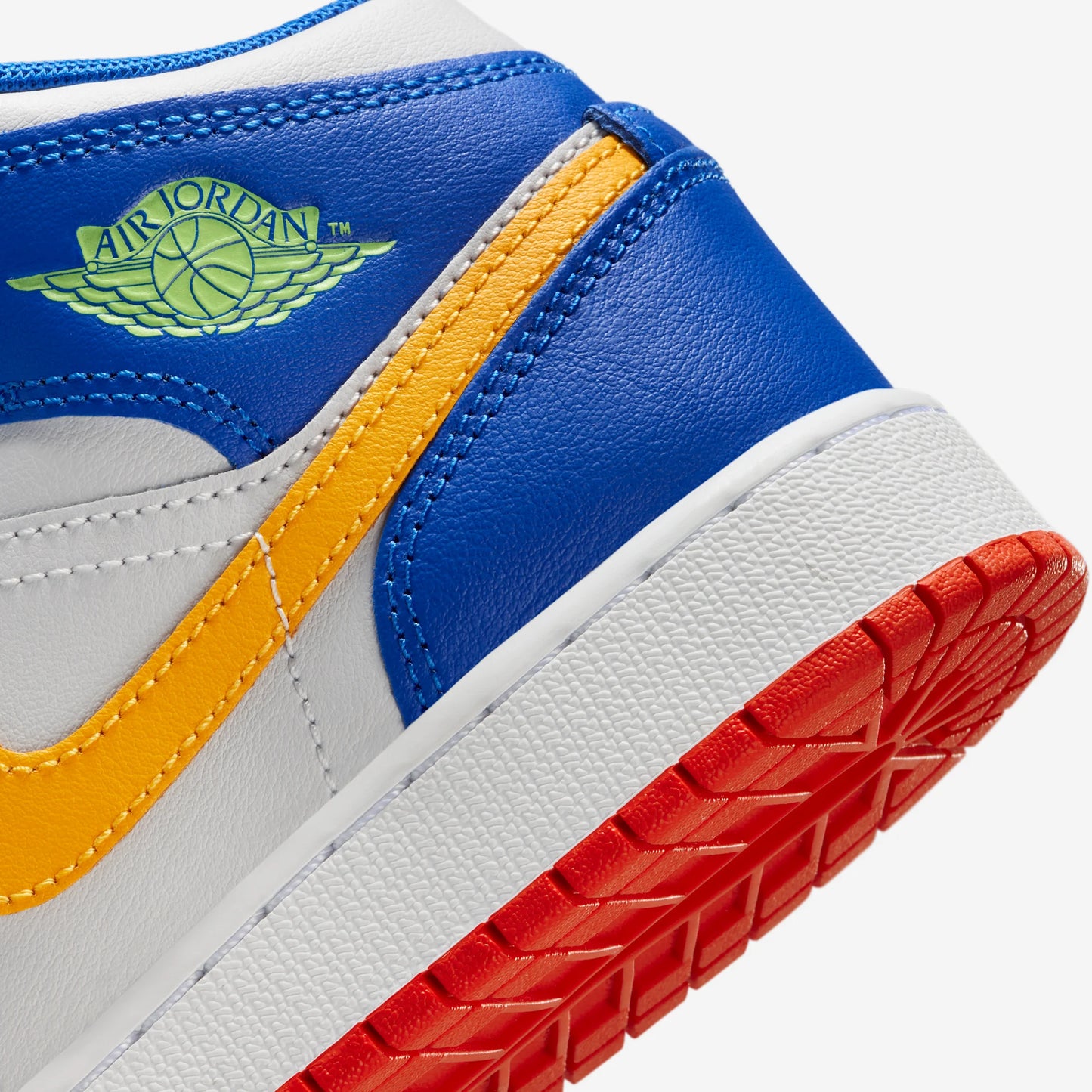 Jordan 1 Mid Racer Blue Red Gold (GS)