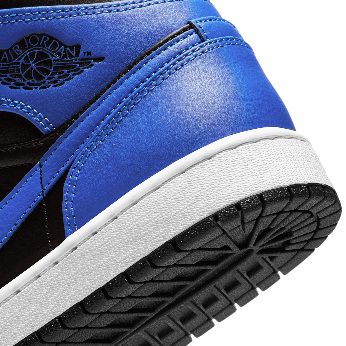 Jordan 1 Mid Hyper Royal Tumbled Leather