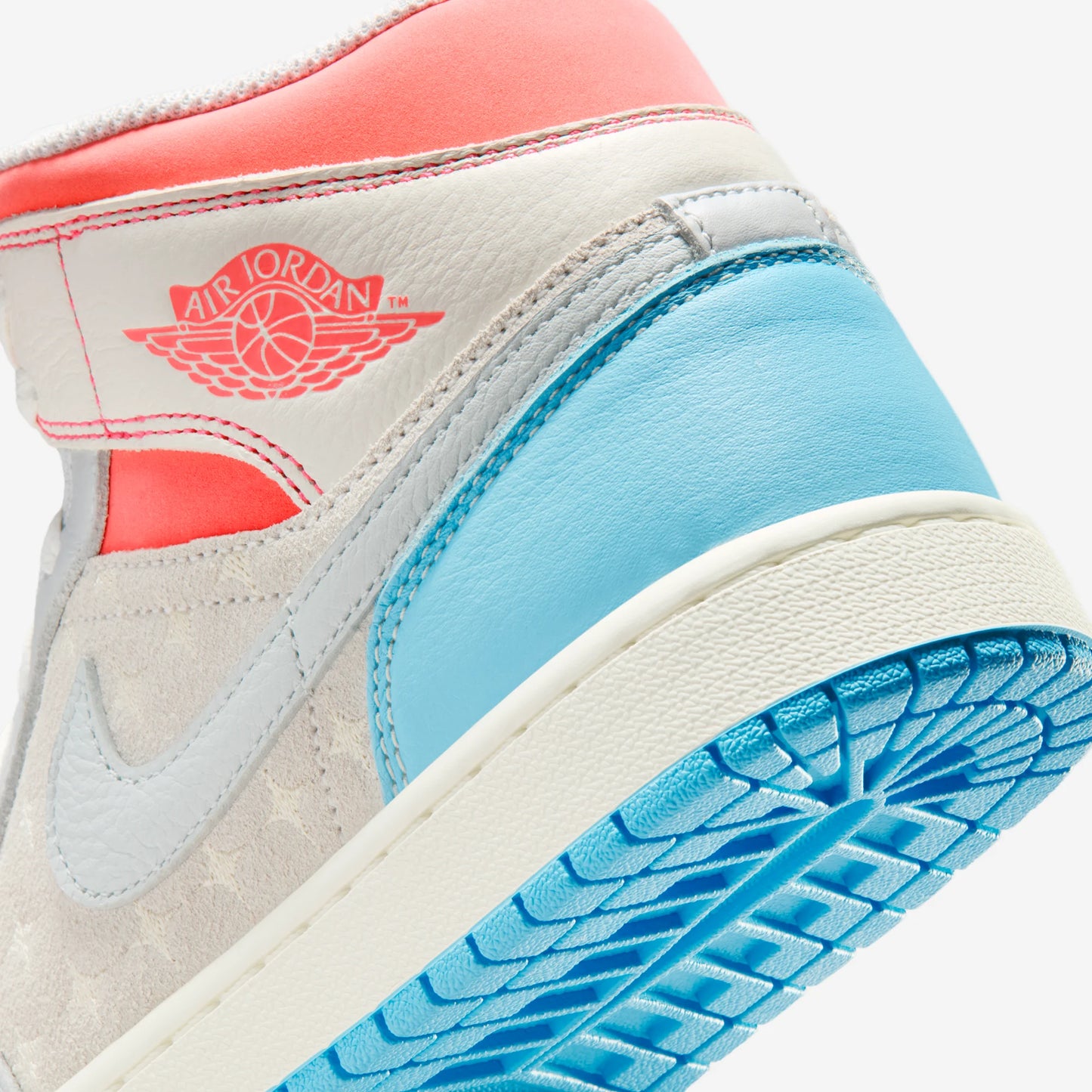 Jordan 1 Mid Sail Hot Lava Blue Chill (Women's)