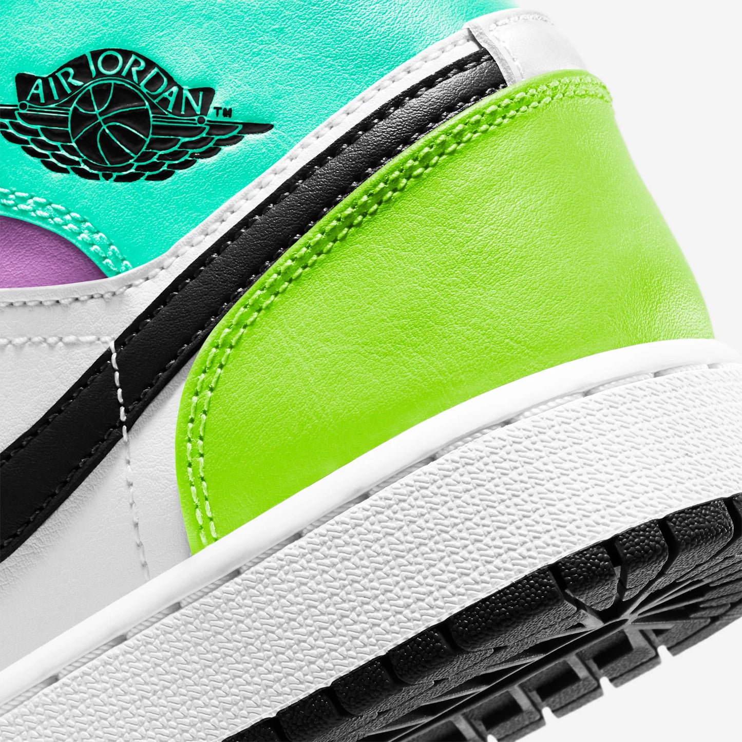 Jordan 1 Mid Pastel Black Toe (GS)