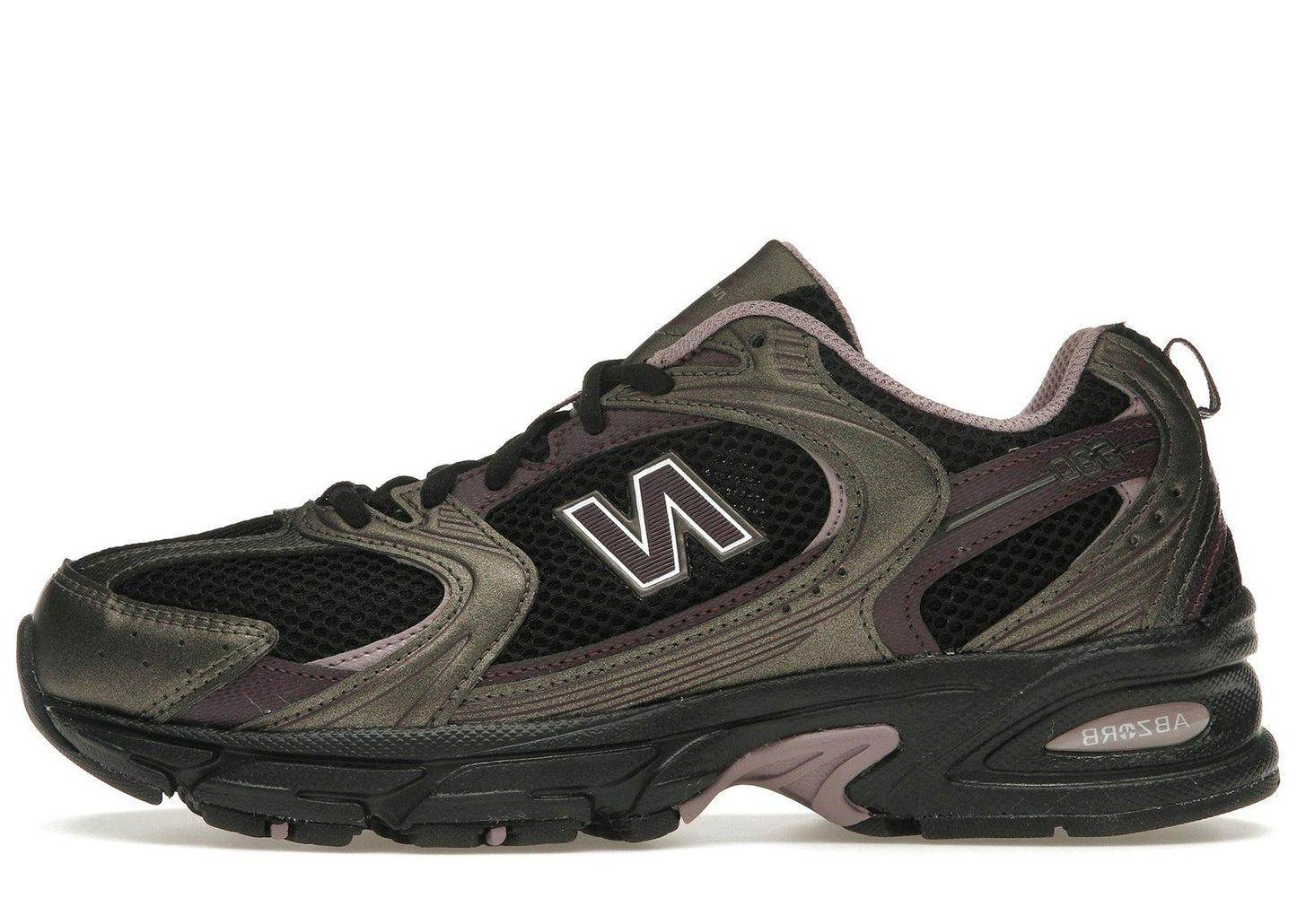 New Balance 530 Black Metallic Plum Brown