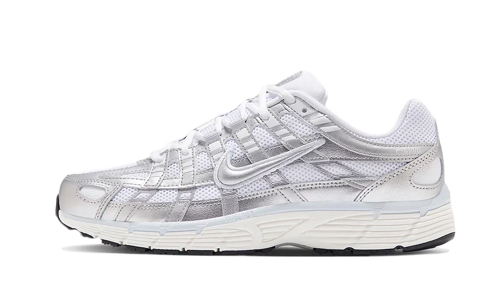 P-6000 White Metallic Silver (BV1021-106) - EU 35.5–44.5 - Gray | SOSUKICKS