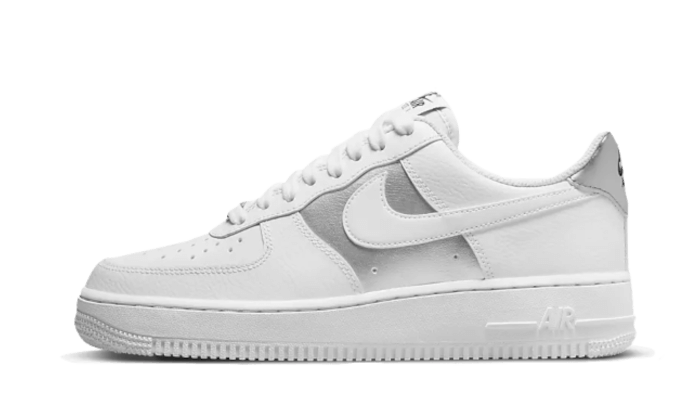 Air force 1 fashion silver and white