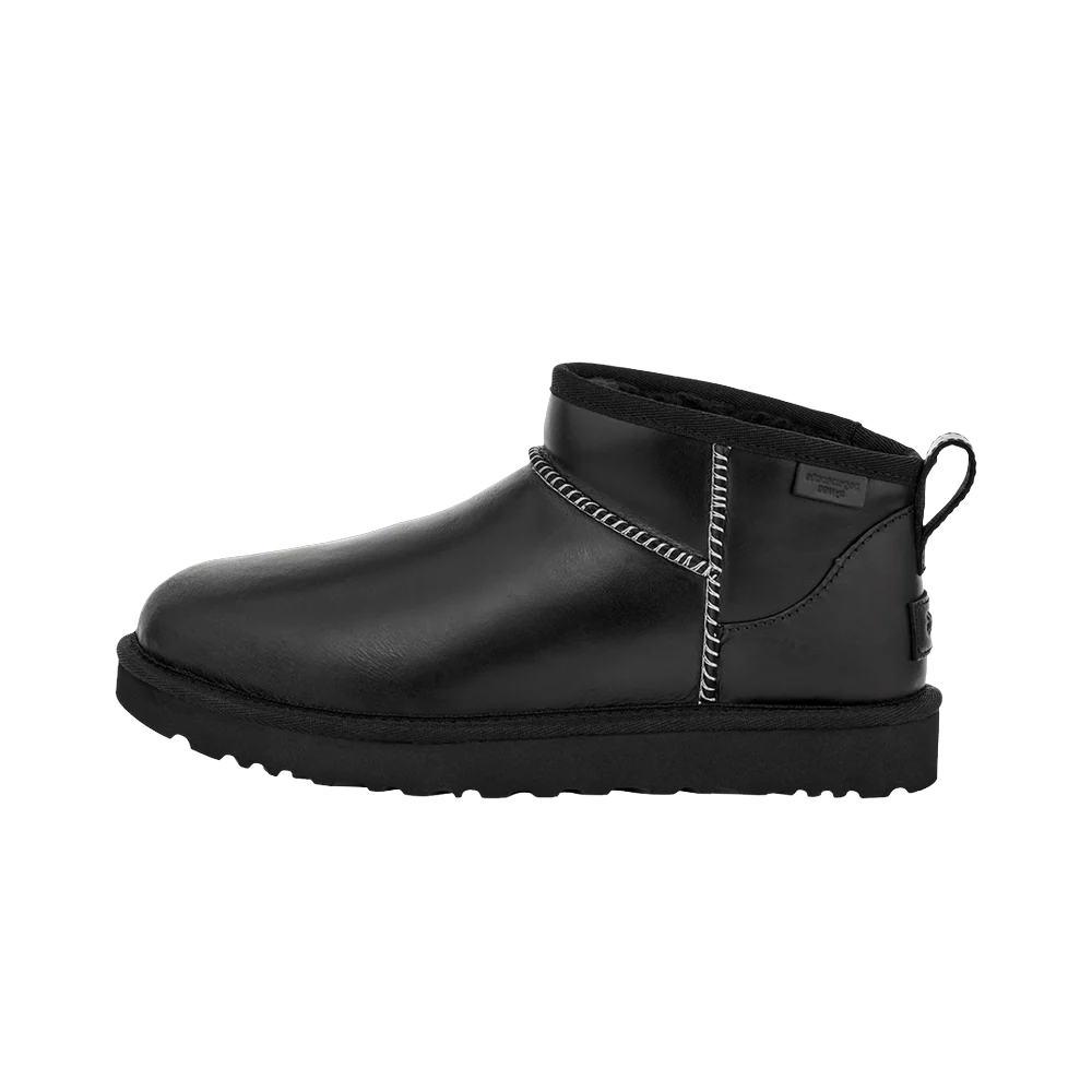 UGG Classic Ultra Mini LTHR Regen Boot Black (Women's)