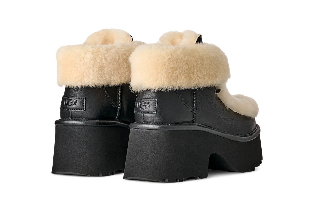 UGG Esmee Leather Lace Up Boot Black (Women's)