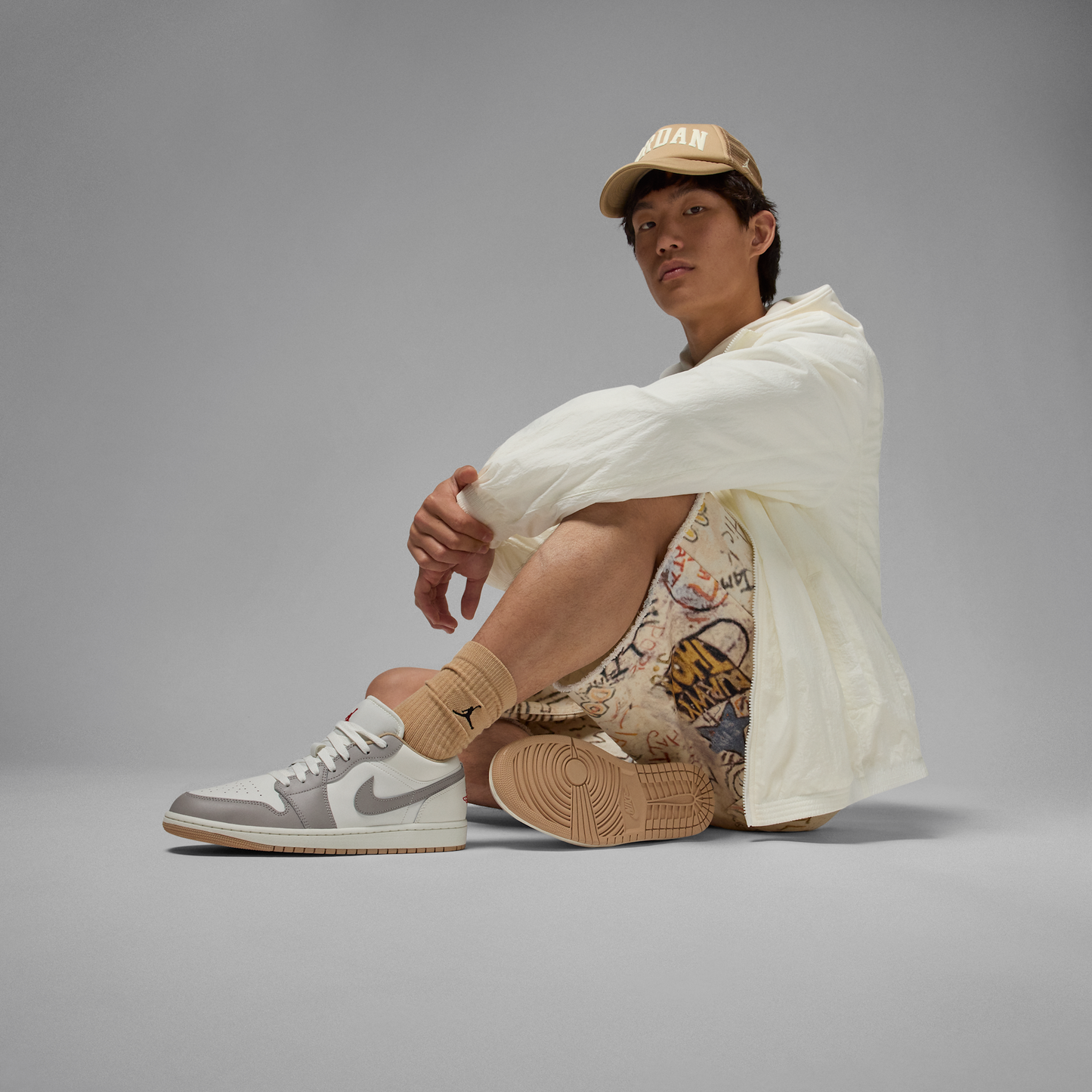 Jordan 1 Low Sail College Grey Rattan