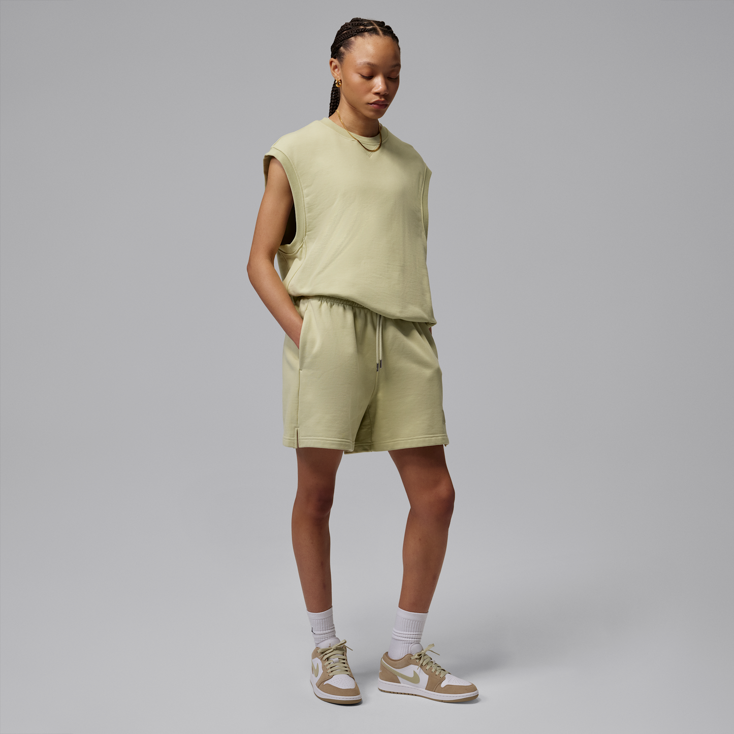 Jordan 1 Low Khaki Olive Aura (Women's)