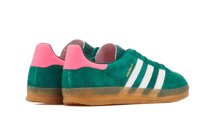 Gazelle Indoor Collegiate Green Lucid Pink (IG5929) - 37 1/3 EU - 5 US - Pink | SOSUKICKS
