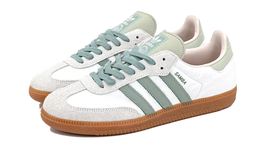 Samba OG Cloud White Silver Green (ID0492) - 36 2/3 EU - 4.5 US - Gray | SOSUKICKS