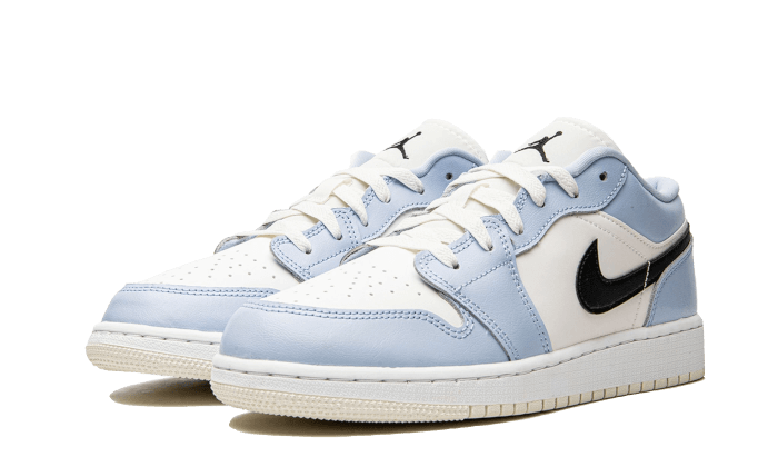 Air Jordan 1 Low Ice Blue Black (554723-401) - 36 EU - 4Y US - Black | SOSUKICKS