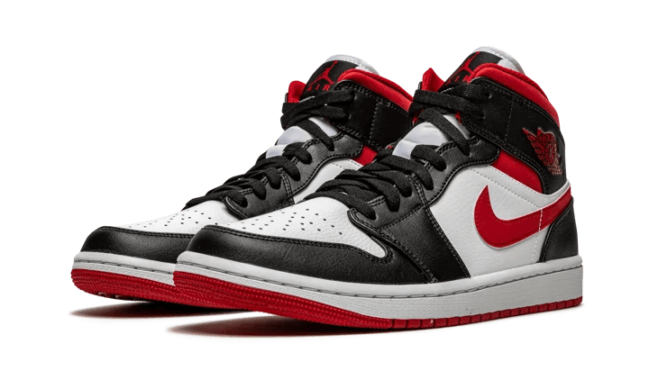 Air Jordan 1 Mid Gym Red Black White (DJ4695-122) - 36 EU - 4Y US - White | SOSUKICKS