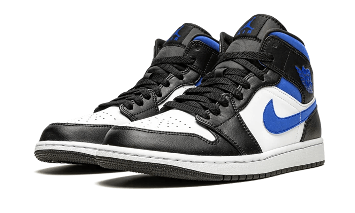 Air Jordan 1 Mid White Black Royal (554725-140) - 36 EU - 4Y US - White | SOSUKICKS
