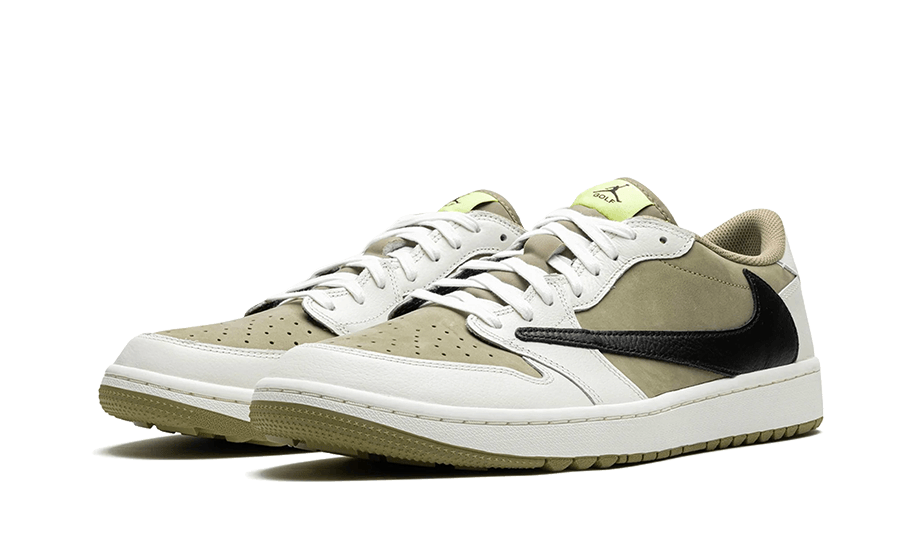 Air Jordan 1 Retro Low Golf Travis Scott Neutral Olive (FZ3124-200) - 36.5 EU - 4.5 US - Green | SOSUKICKS