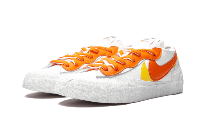 Blazer Low Sacai White Magma Orange (DD1877-100) - 36.5 EU - 4.5 US - Orange | SOSUKICKS