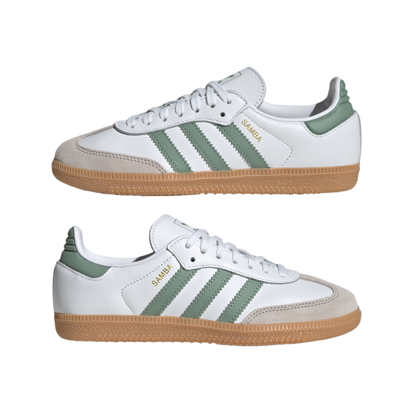 adidas Samba OG Cloud White Silver Green (GS)