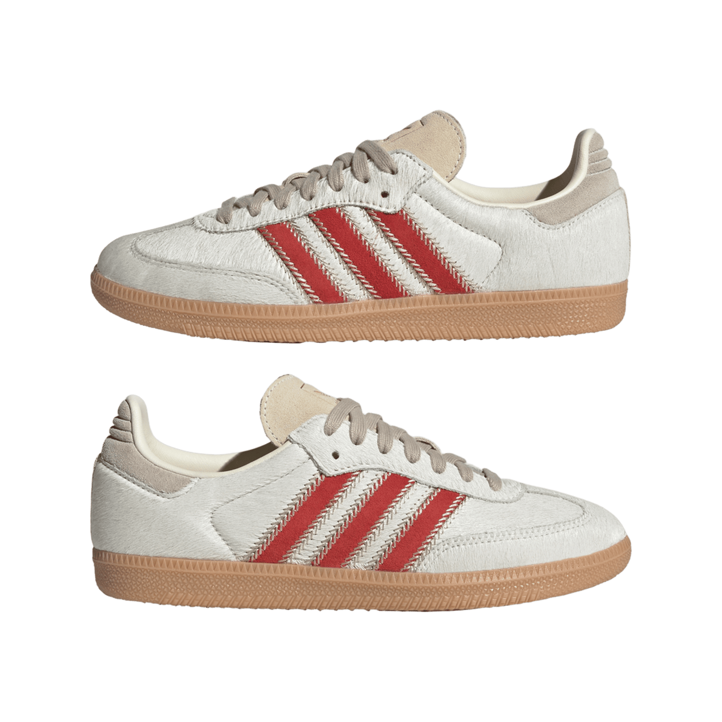 adidas Samba OG Pony Hair Wonder Beige Better Scarlet (Women's)