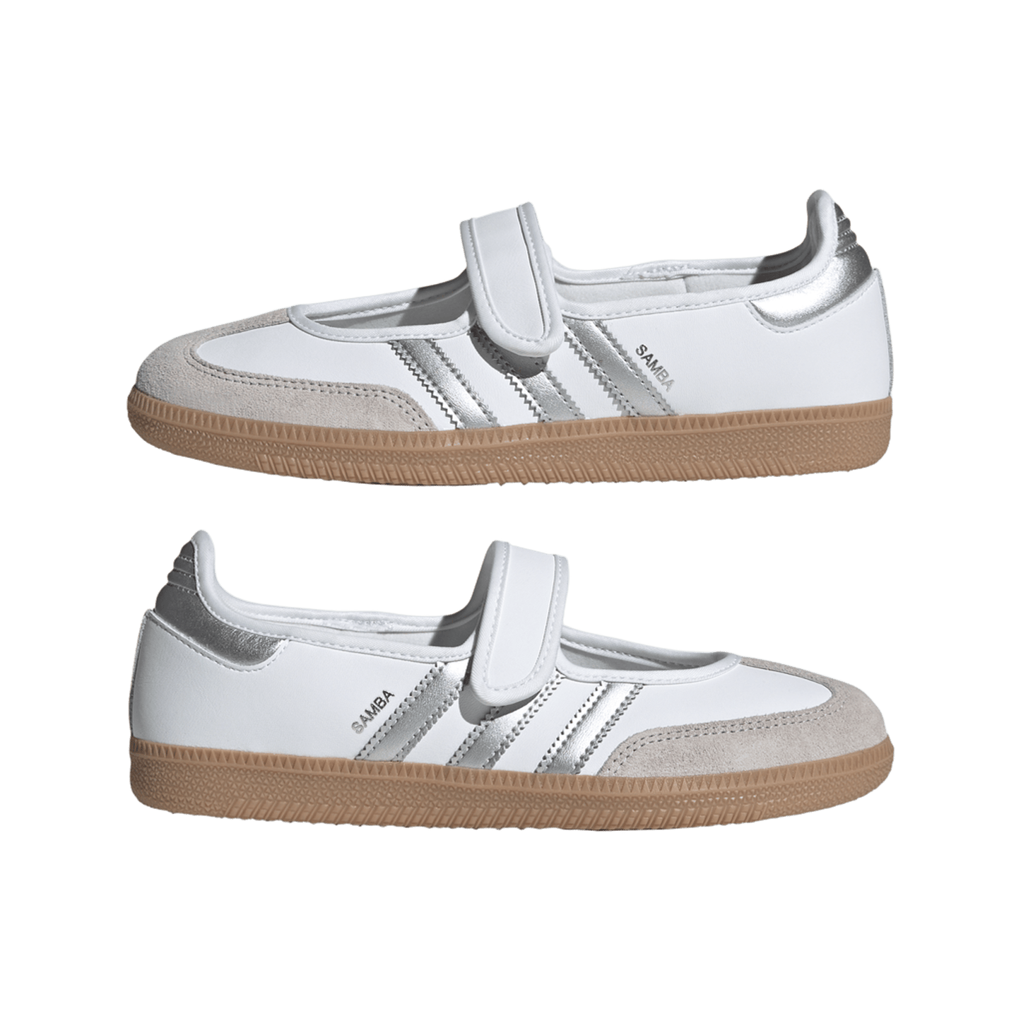 adidas Samba Jane White Silver Metallic (Women's)