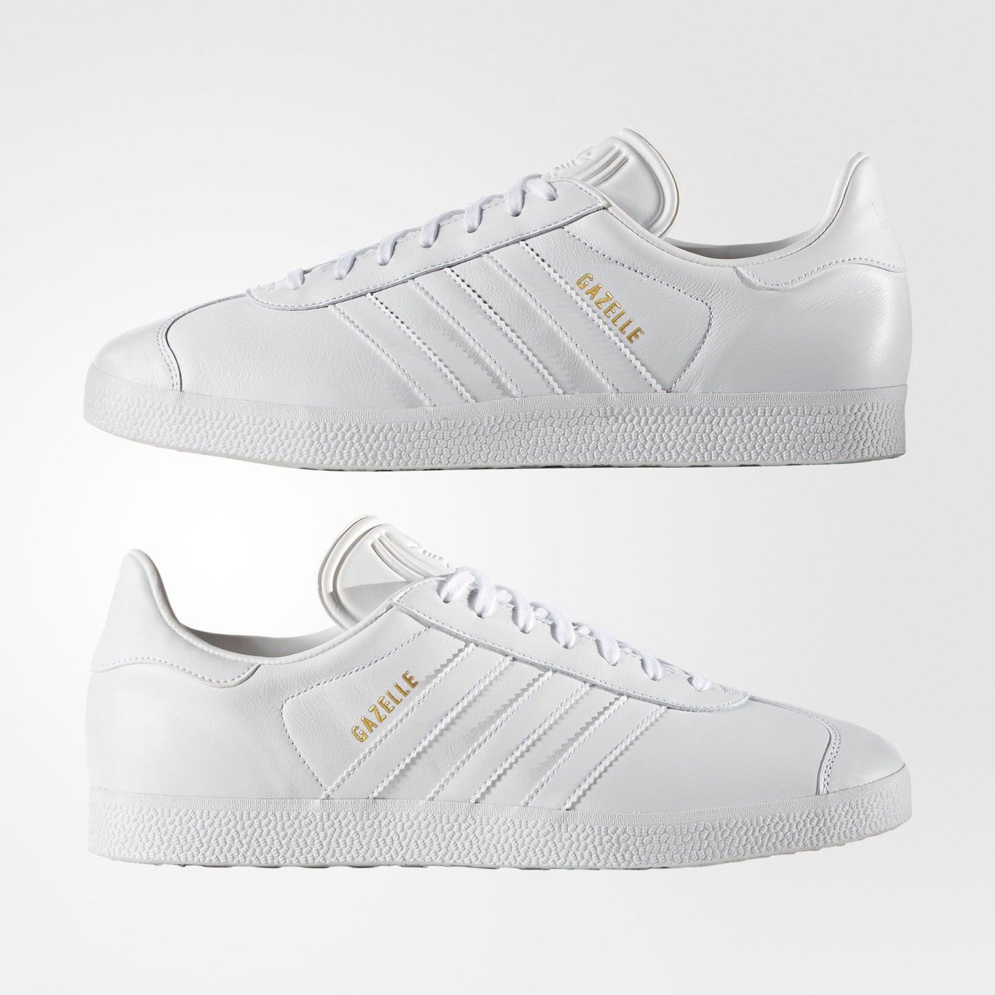 adidas Gazelle White/White-Gold Metallic