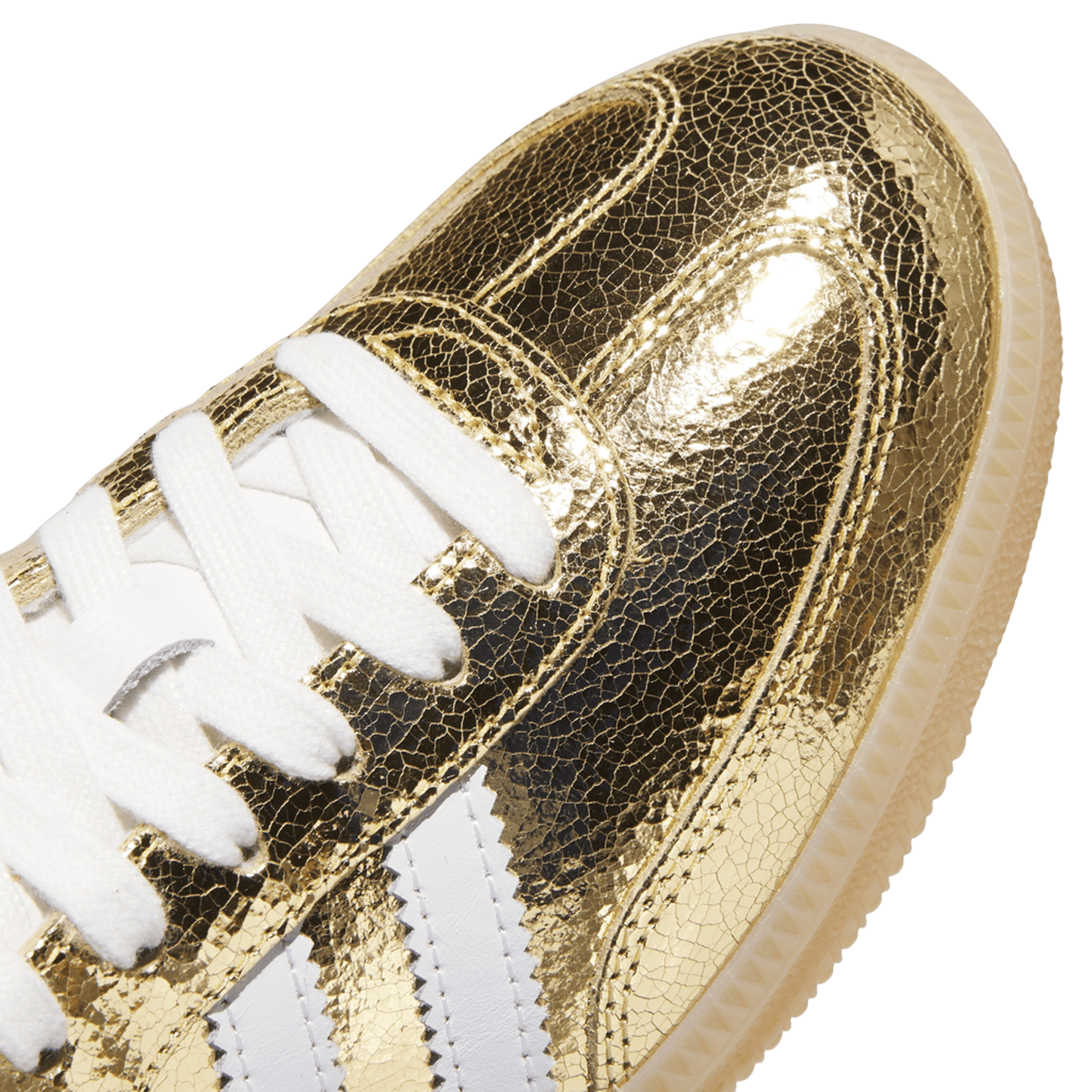 adidas Samba OG Gold Metallic Cracked Leather (Women's)