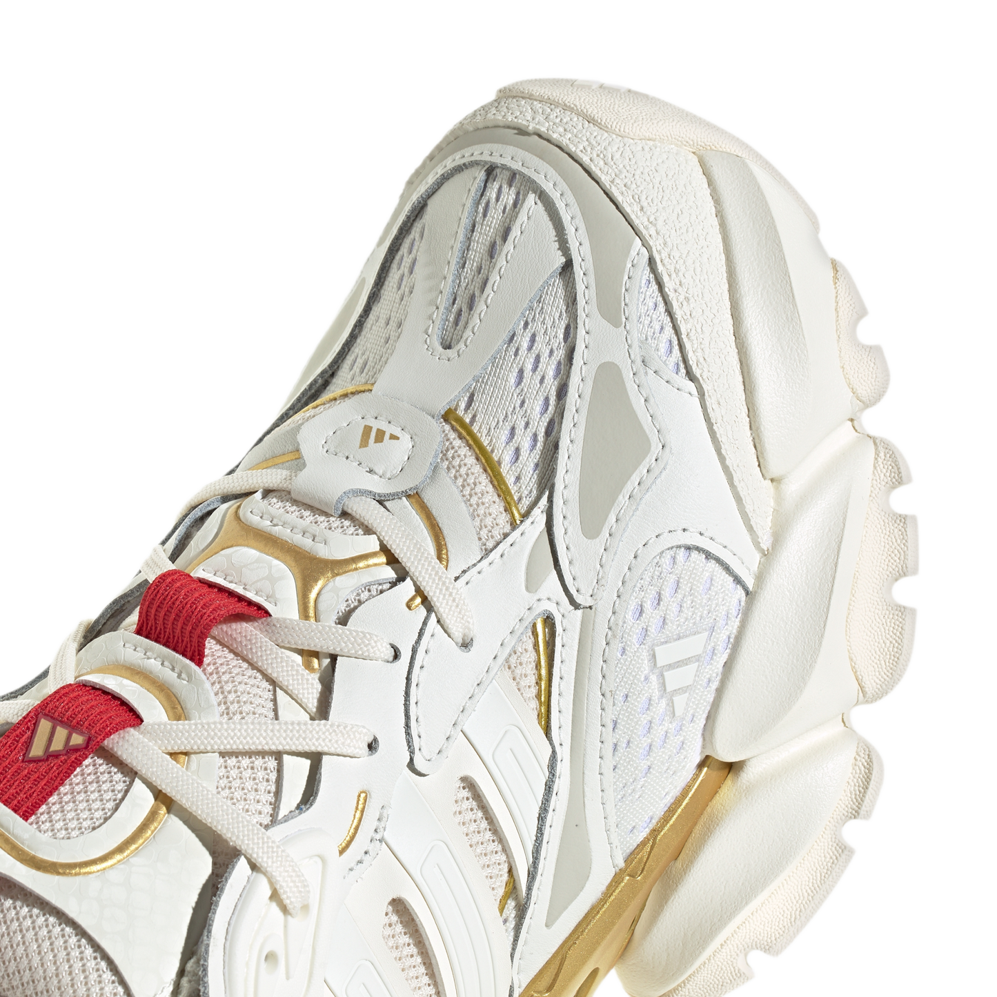 adidas XLG Runner Deluxe Off White Gold Metallic Red