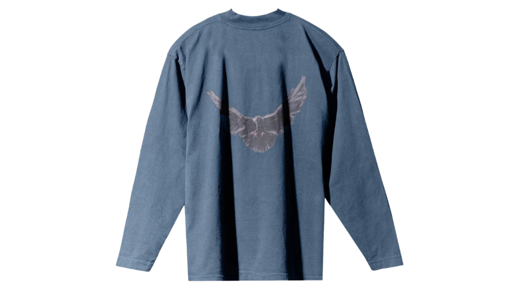 Tricou cu Mânecă Lungă Yeezy Gap Engineered by Balenciaga Dove Dark Blue