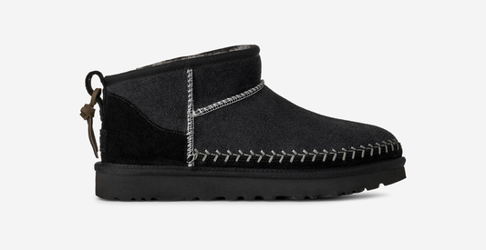 UGG Classic Ultra Mini Biarritz Boot Black (Women's)