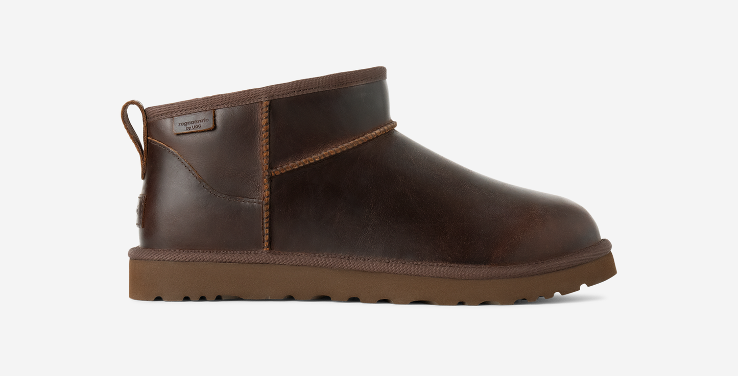 UGG Classic Ultra Mini LTHR Regen Boot Ironwood